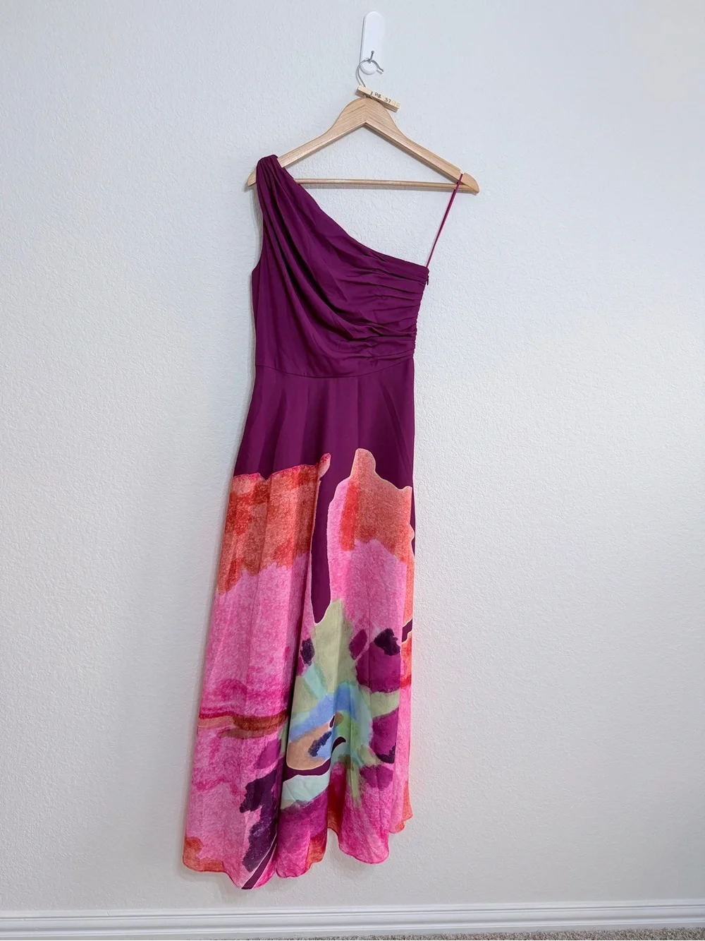AMUR floral one shoulder gown size 4 - Picture 7 of 16